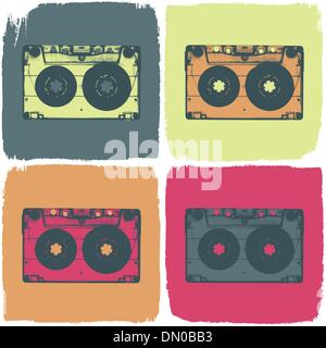 Audio cassette pop-art concept. Vector, EPS8 Stock Vector