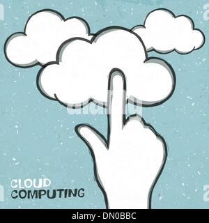 Cloud computing concept illustration, EPS10 Stock Vector
