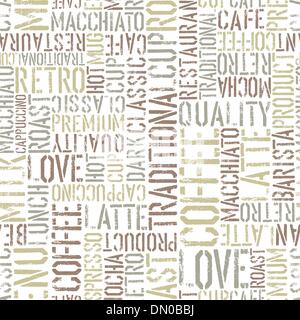 Coffee seamless pattern, vector. EPS8 Stock Vector