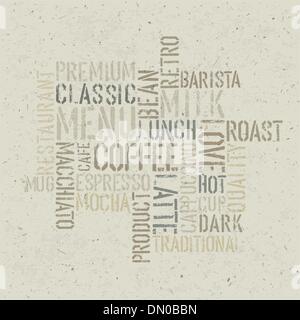 Coffee themed poster design template. Vector, EPS10 Stock Vector