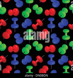 push pins pattern Stock Vector