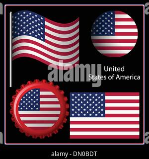 us graphic set Stock Vector