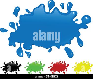 Several colors ink splash. Stock Vector