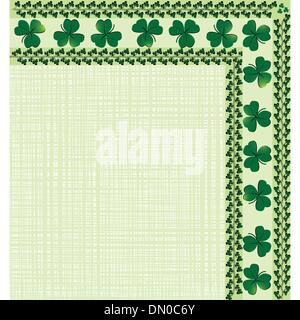 Border with clover Stock Vector