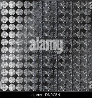 Seamless small circle metal background Stock Vector