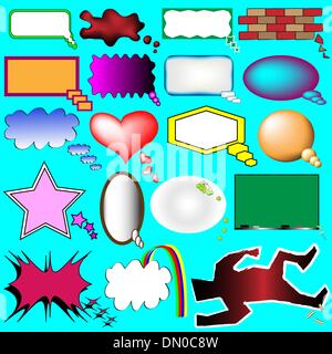 Colorful speech bubbles vector set Stock Vector