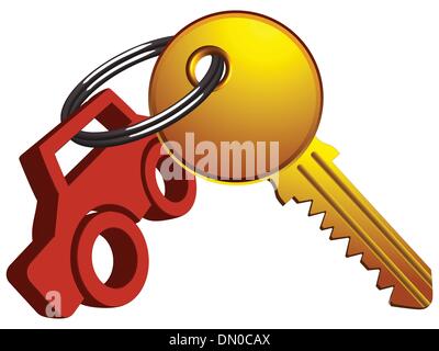 car and key Stock Vector