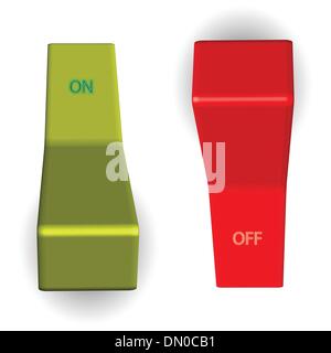 on off switches Stock Vector