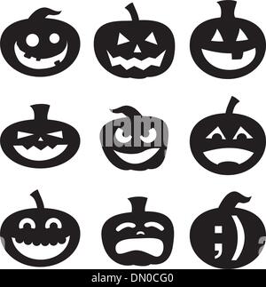 Halloween Jack O Lantern Terror Vector illustrations for your work Logo ...