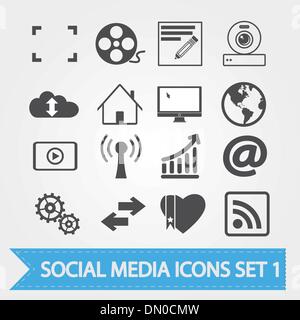 Social media icons Stock Vector