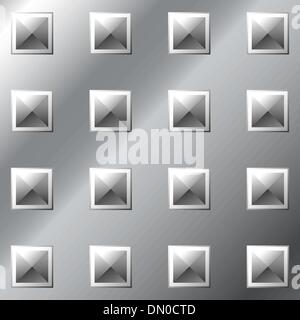Seamless large metal pyramid tread background Stock Vector