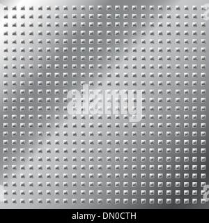 Seamless small metal pyramid tread background Stock Vector