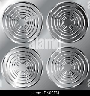 Seamless large metal circle background Stock Vector