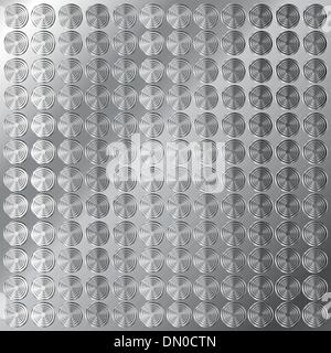 Seamless small metal circle tread background Stock Vector