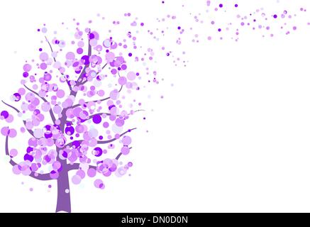 Tree with blue leaves. EPS 8 Stock Vector Image & Art - Alamy