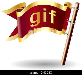 GIF file type royal flag Stock Vector