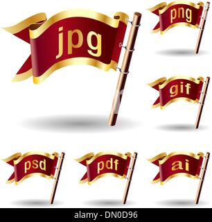 Image file type royal flag Stock Vector