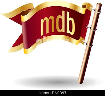 MDB file type royal flag Stock Vector