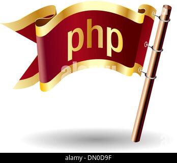 PHP file type royal flag Stock Vector
