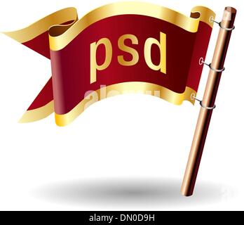 PSD file type royal flag Stock Vector