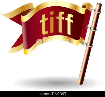 TIFF file type royal flag Stock Vector