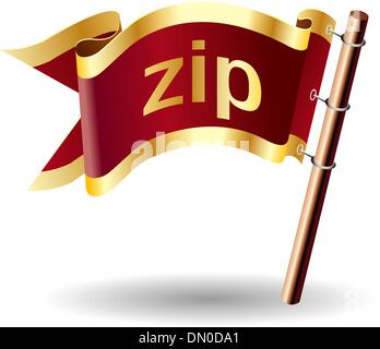 ZIP file type royal flag Stock Vector