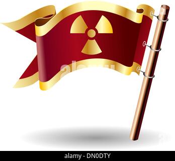 Radiation hazard royal flag Stock Vector