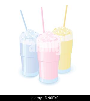 Milkshakes vector illustration Stock Vector