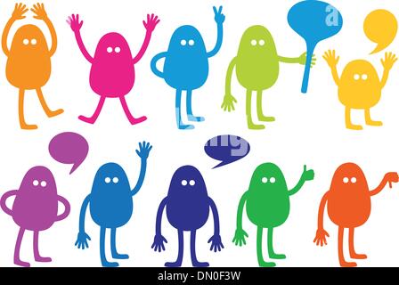 vector monster set Stock Vector