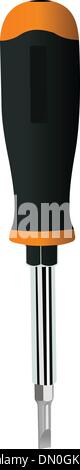 Screwdriver isolated on a white background. Vector illustration Stock Vector