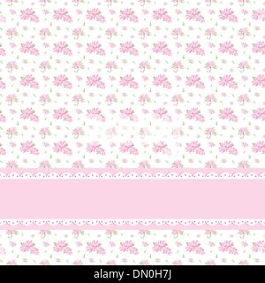 Colorful Flower Seamless Pattern Background with Ornate Frame Stock Vector