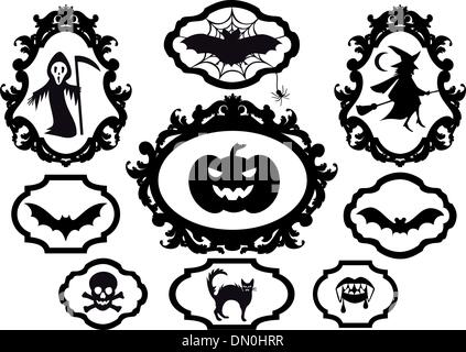 halloween frames, vector Stock Vector