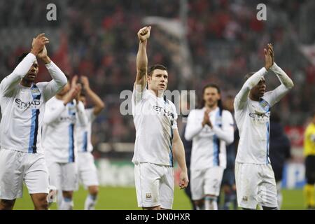 Munich, Germany. 10th Dec, 2013. James Milner (Man.C) Football / Soccer : UEFA Champions League Group D match between FC Bayern Munchen 2-3 Manchester City at Allianz Arena in Munich, Germany . © AFLO/Alamy Live News Stock Photo