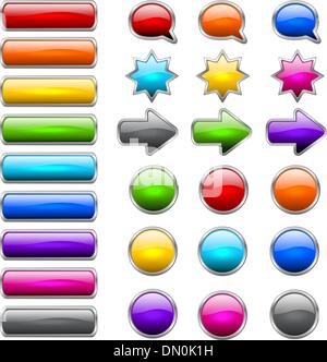 Web buttons Stock Vector