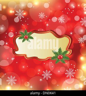 Christmas card frame design template with blank space for your text ...
