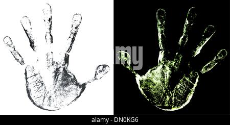 Handprint highly detailed illustration Stock Vector
