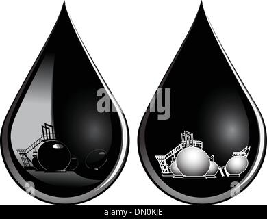 Drop of oil Stock Vector