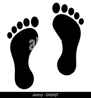 Man feet black icon Stock Vector