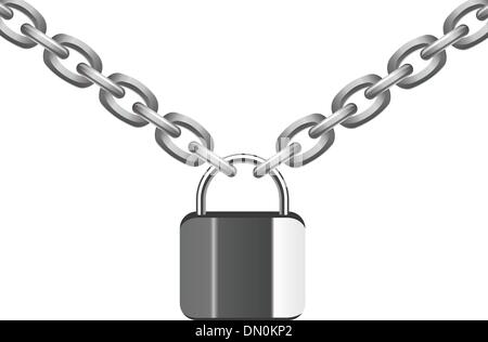 chain lock cartoon vector illustration Stock Vector Image & Art - Alamy