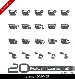 Folder Icons - Set 1 of 2 // Basics Stock Vector