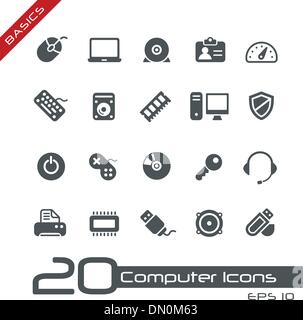 Computer Icons // Basics Stock Vector