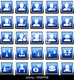 People icon set Stock Vector