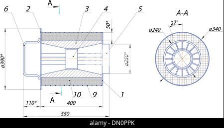 Sketch. detail Stock Vector
