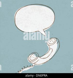 Phone handset with speech bubble. Vector illustration, Eps10 Stock Vector