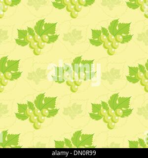 Seamless grapes pattern Stock Vector