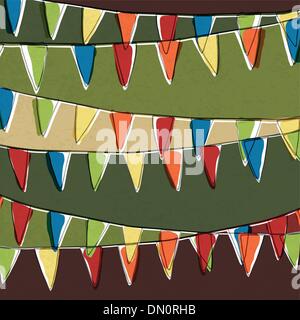Party pennant bunting. Happy holiday background, vector, EPS10 Stock Vector
