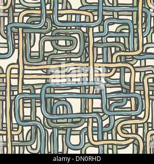 Seamless tangled wires retro background. Vector, EPS10 Stock Vector
