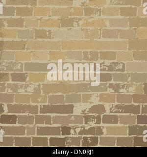 Beige brick wall texture. Vector, EPS10 Stock Vector