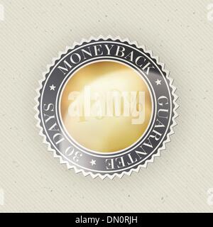 Money back guarantee on paper texture. Vector, EPS10 Stock Vector