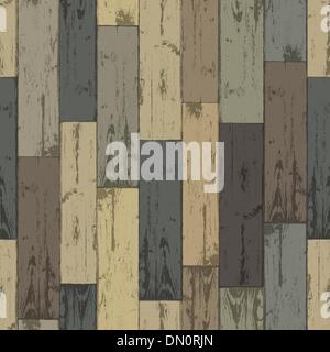 Wooden multi-color planks. Seamless pattern, vector illustration Stock Vector
